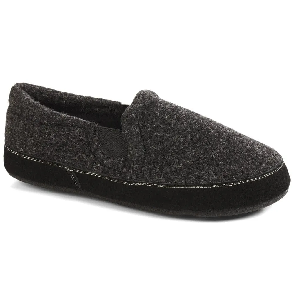 Acorn Men's Gore Moc Slippers- Black Tweed