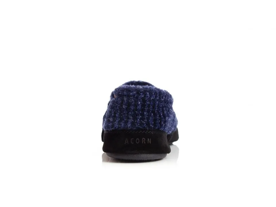 Acorn Men's Moc Slippers- Blue Check