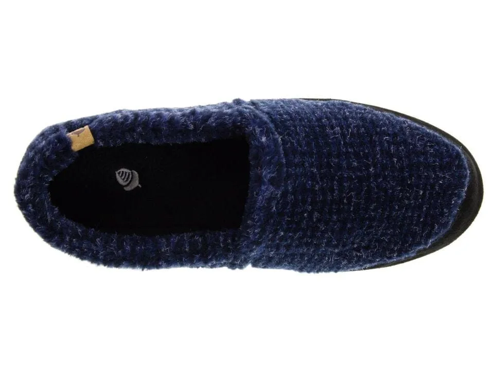 Acorn Men's Moc Slippers- Blue Check