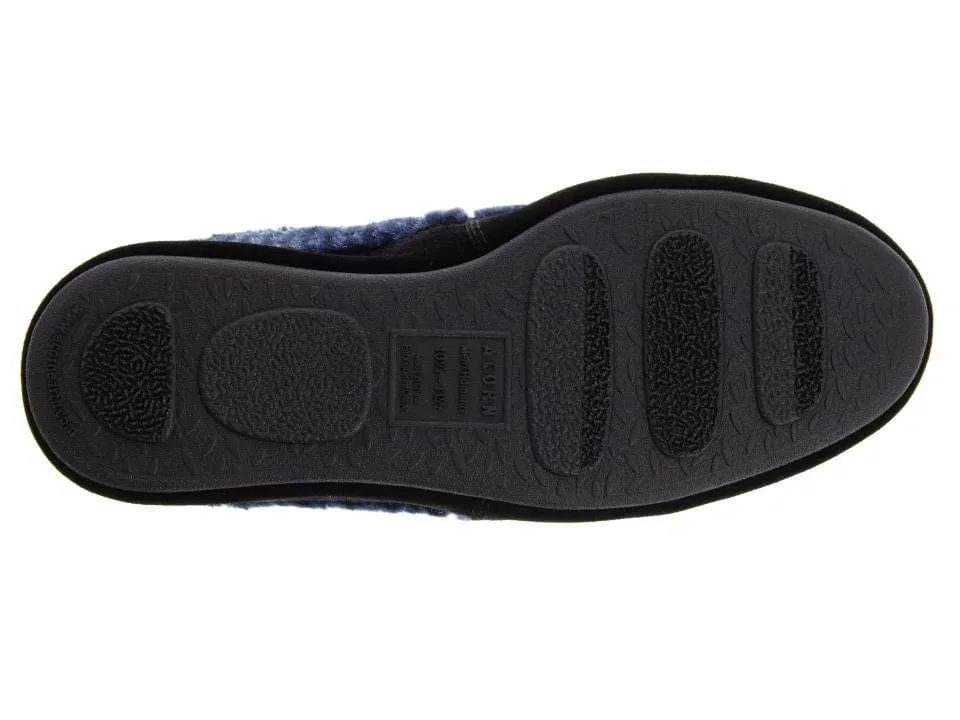 Acorn Men's Moc Slippers- Blue Check