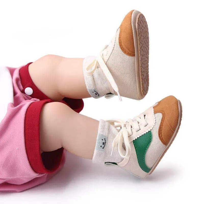 Angelodini™ Suede Mid-Calf Lace-Up First Walker Shoes for Babies