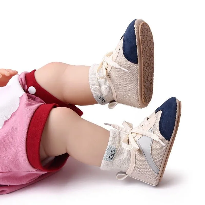 Angelodini™ Suede Mid-Calf Lace-Up First Walker Shoes for Babies