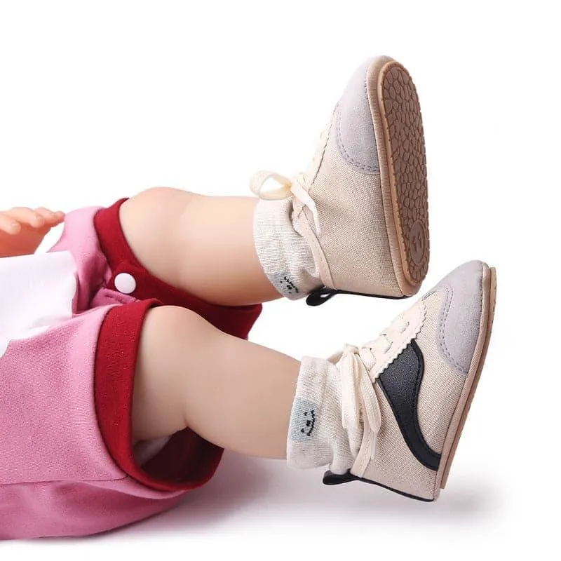 Angelodini™ Suede Mid-Calf Lace-Up First Walker Shoes for Babies