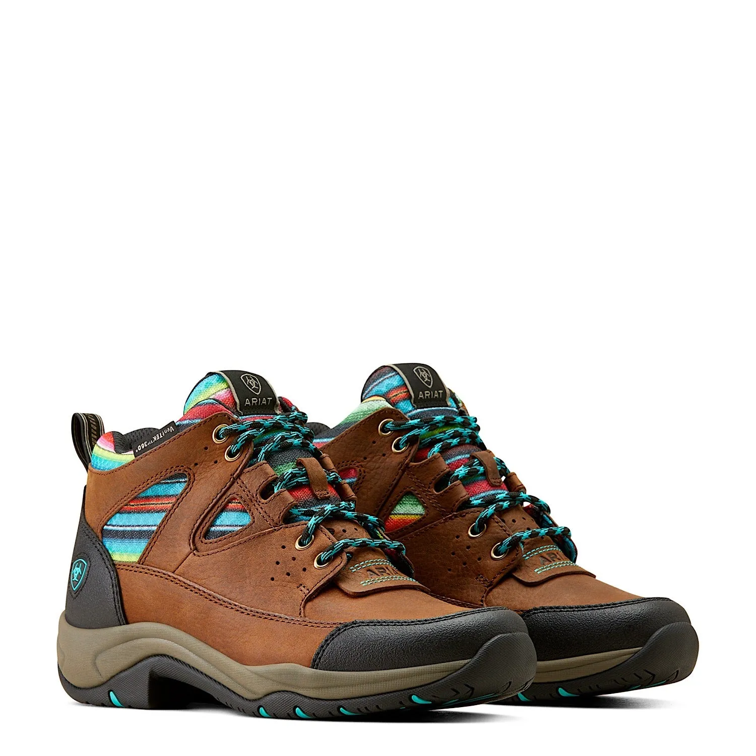 Ariat Women's Terrain VentTEK 360 Boot Arizona Brown/Turquoise Serape