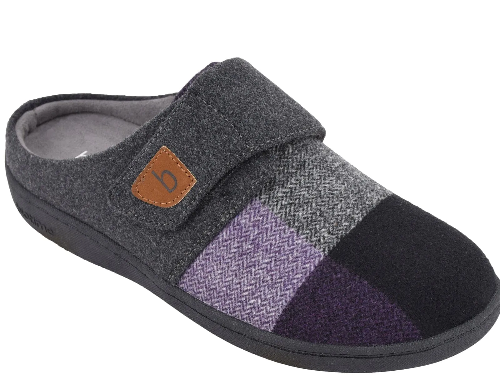 Biotime Women's Amity Slippers- Grey/ Purple