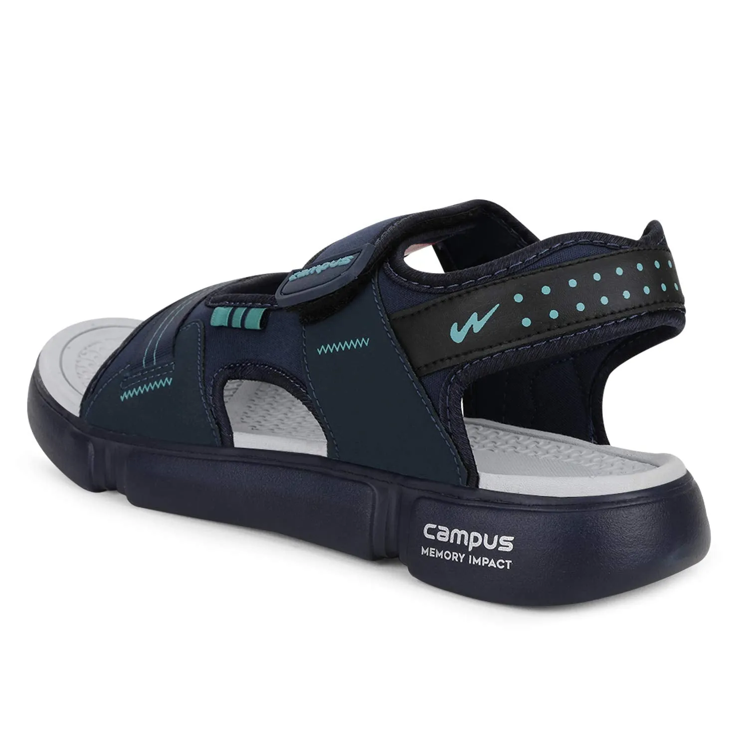 Campus Men's SD-057 Navy/BLK/T.BLU Sports Sandals - 6UK 3K-SD-057A