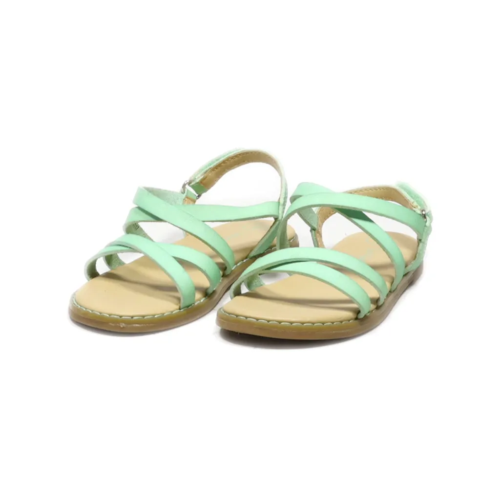 Cat & Jack Flat Sandals Leather Green Colour For Kids