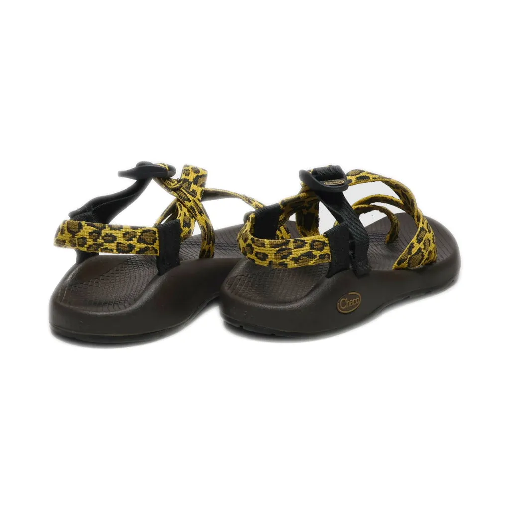 Chaco Flat Sandals Canvas Yellow Colour For Women