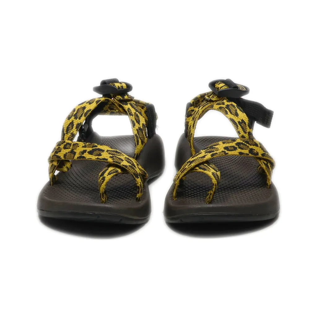 Chaco Flat Sandals Canvas Yellow Colour For Women