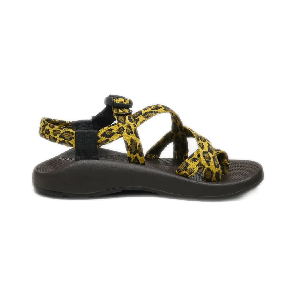 Chaco Flat Sandals Canvas Yellow Colour For Women