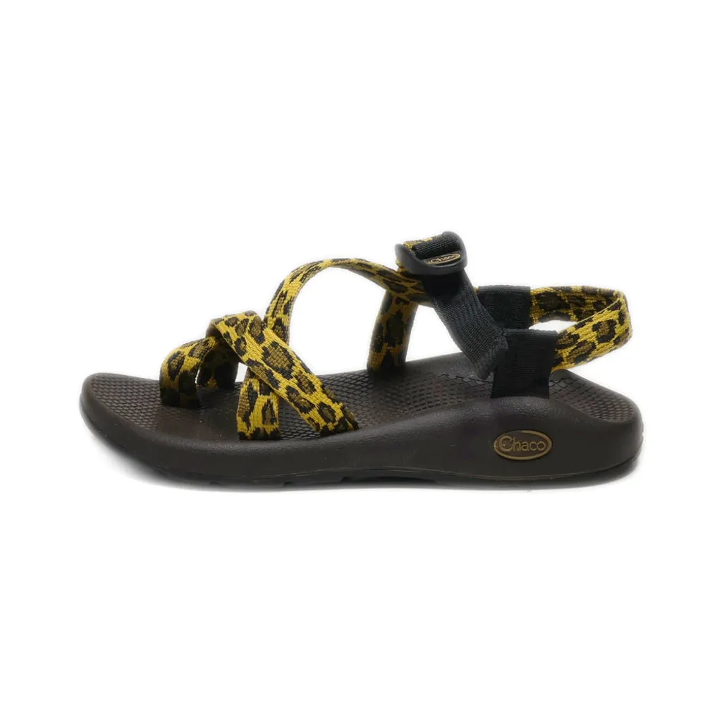 Chaco Flat Sandals Canvas Yellow Colour For Women