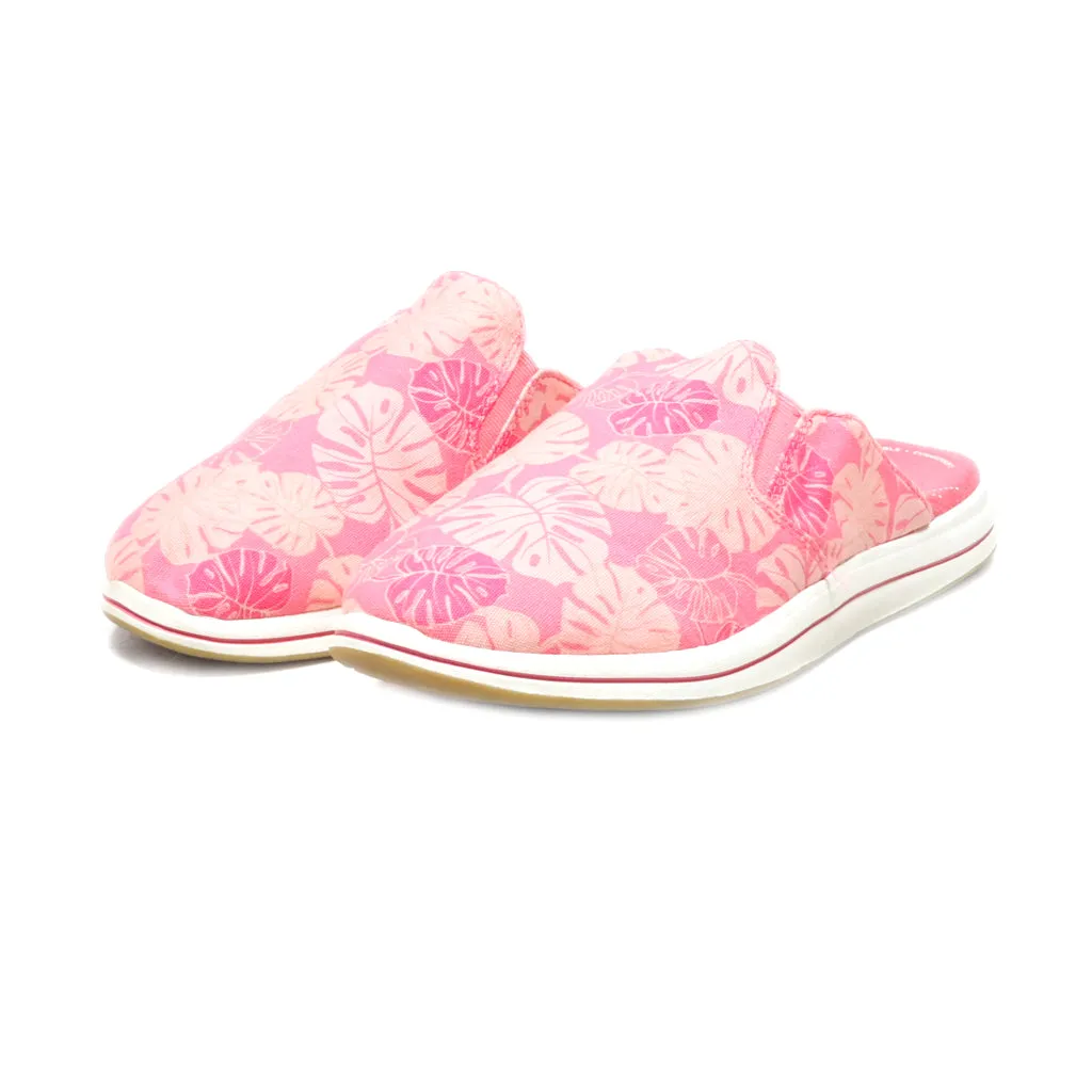 Clarks Cloudsteppers Mules Fabric Pink Colour For Women
