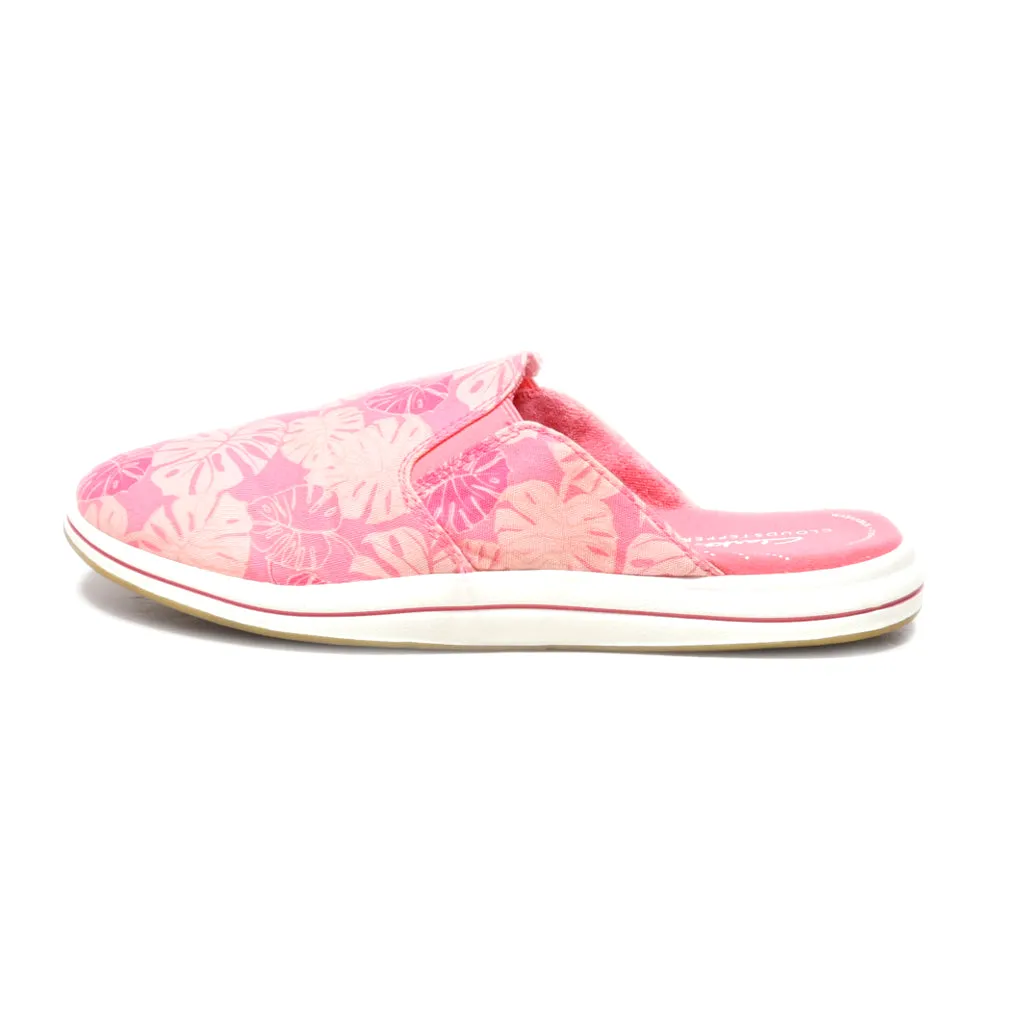 Clarks Cloudsteppers Mules Fabric Pink Colour For Women
