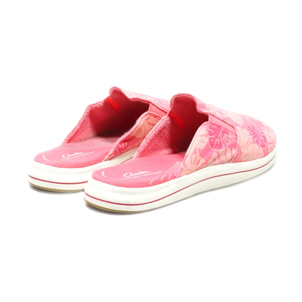 Clarks Cloudsteppers Mules Fabric Pink Colour For Women