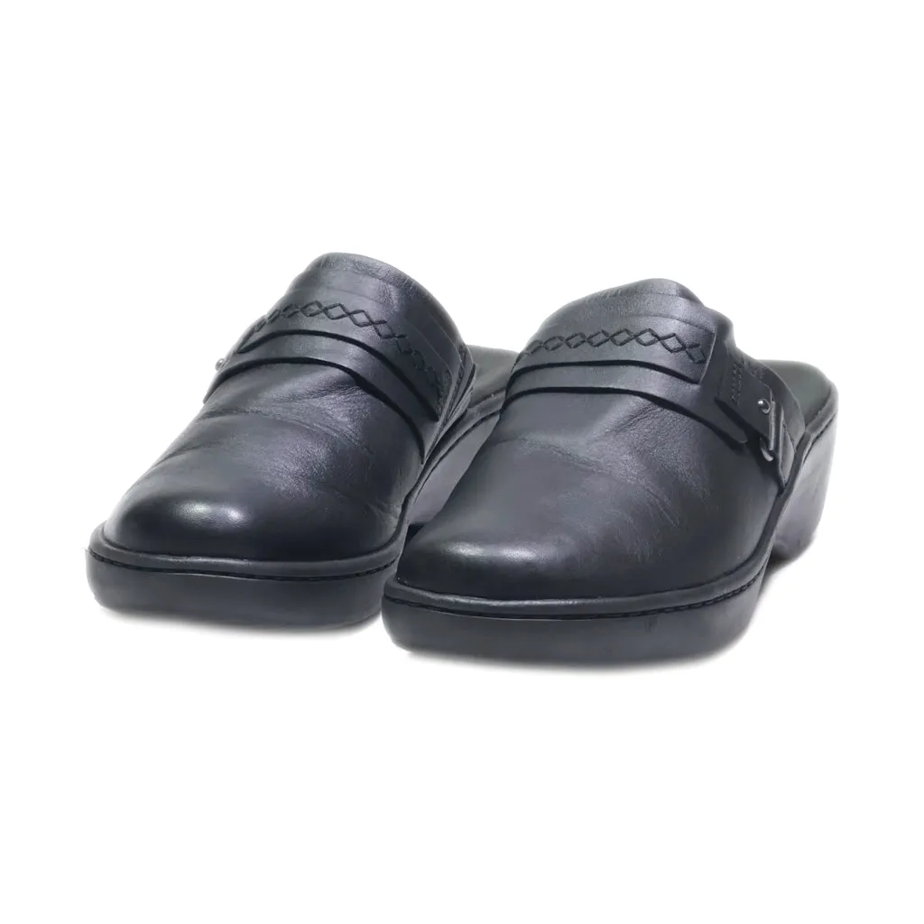 Clarks Mules Leather Black Colour For Women