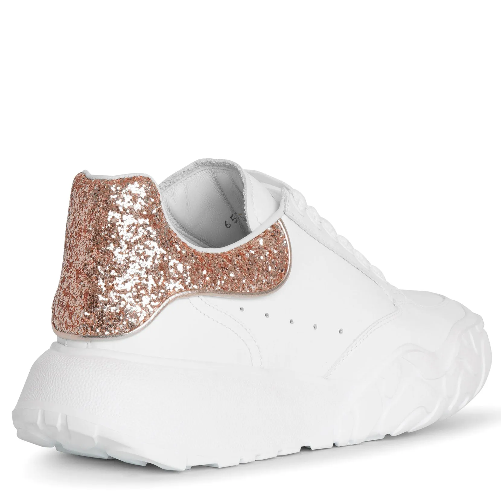 Court rose glitter sneakers