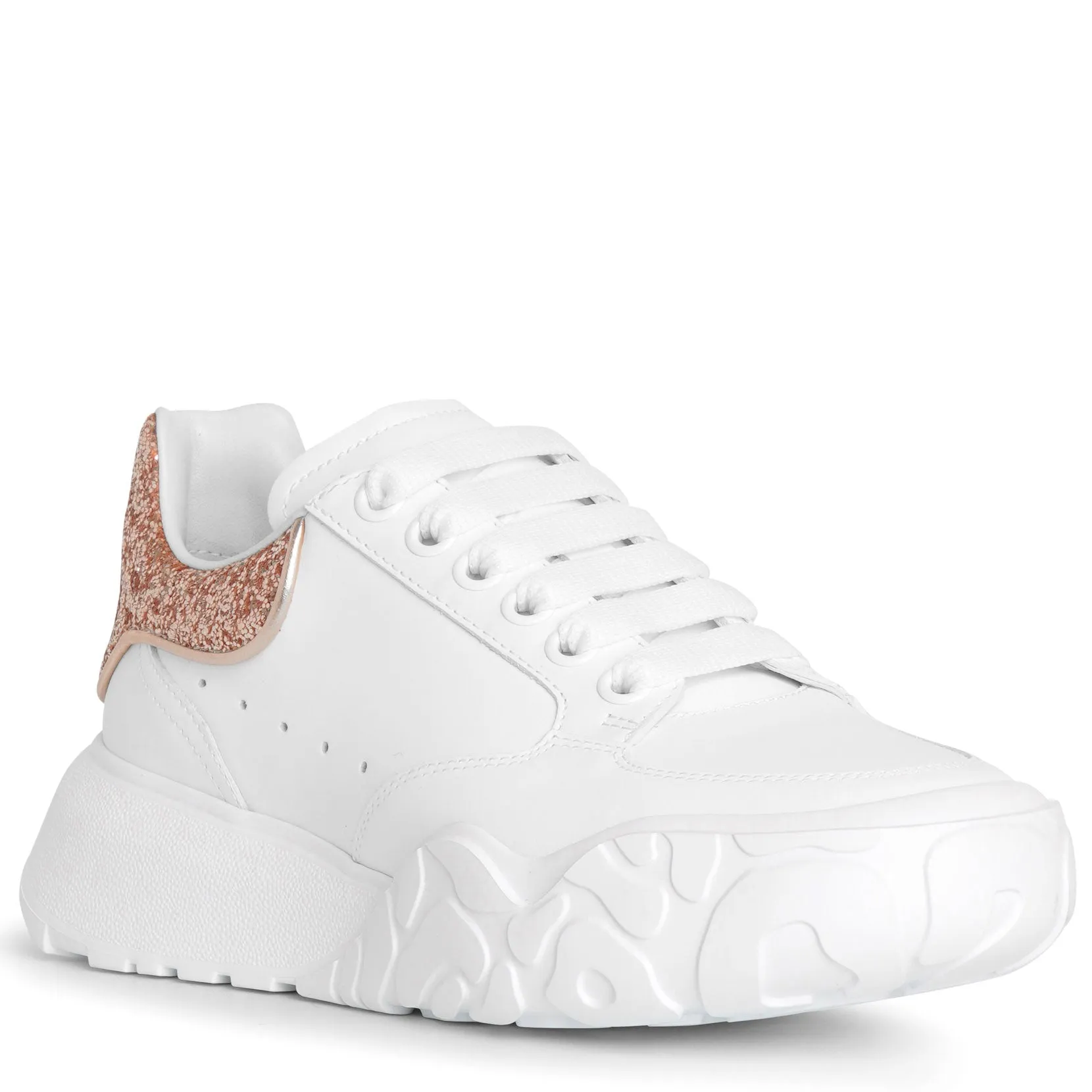 Court rose glitter sneakers