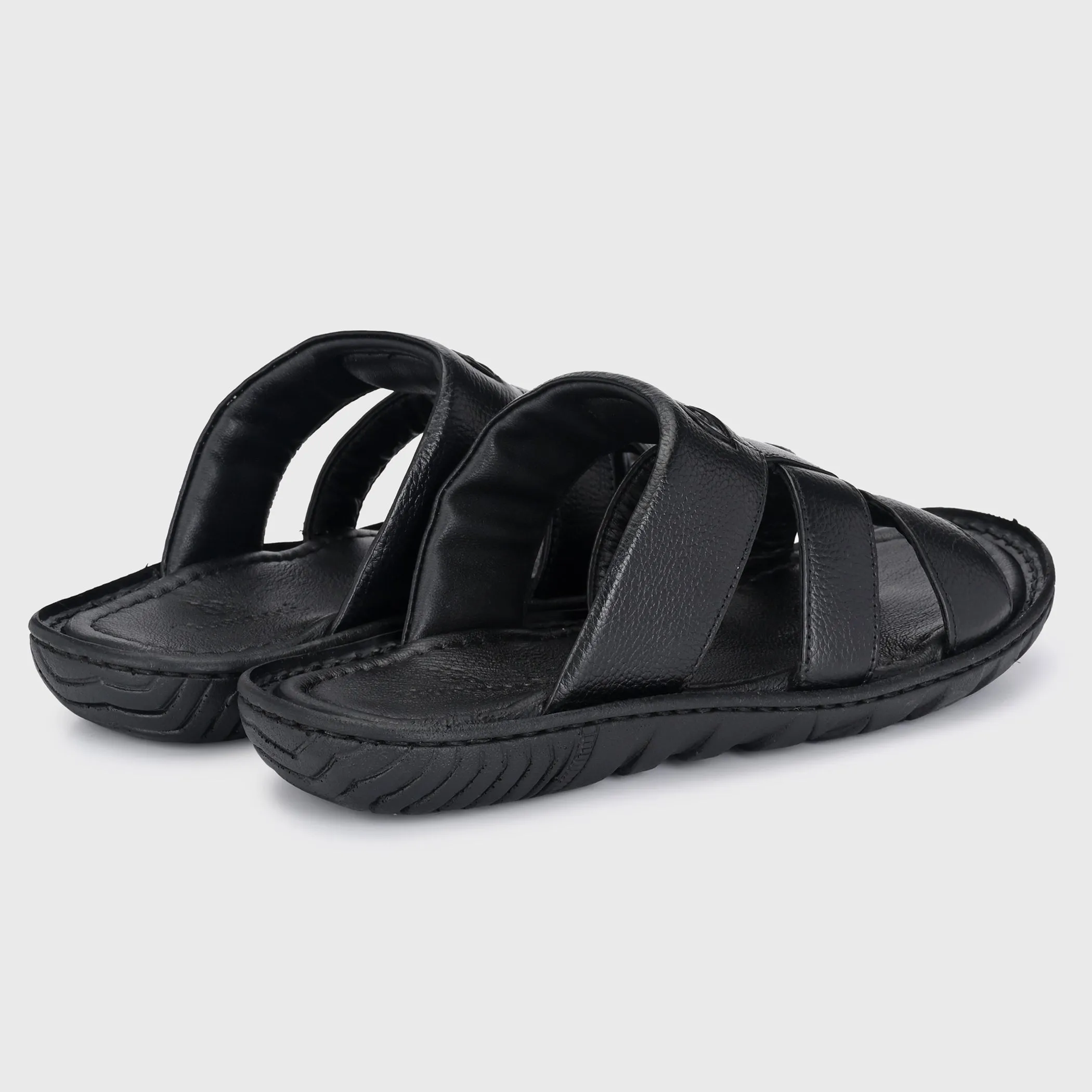 Elegant Ease Genuine Leather Slippers for Men