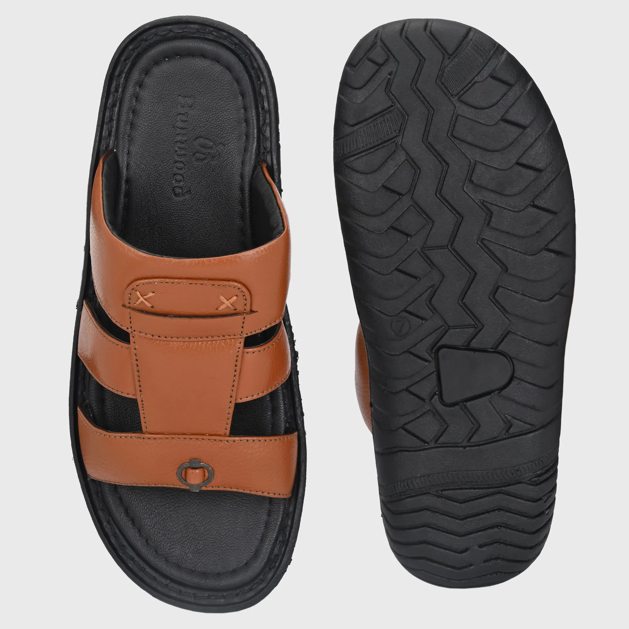 Elegant Ease Genuine Leather Slippers for Men