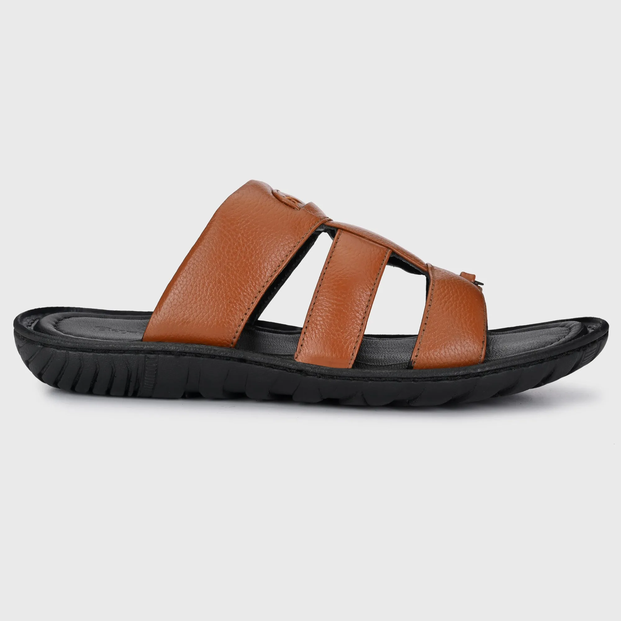 Elegant Ease Genuine Leather Slippers for Men