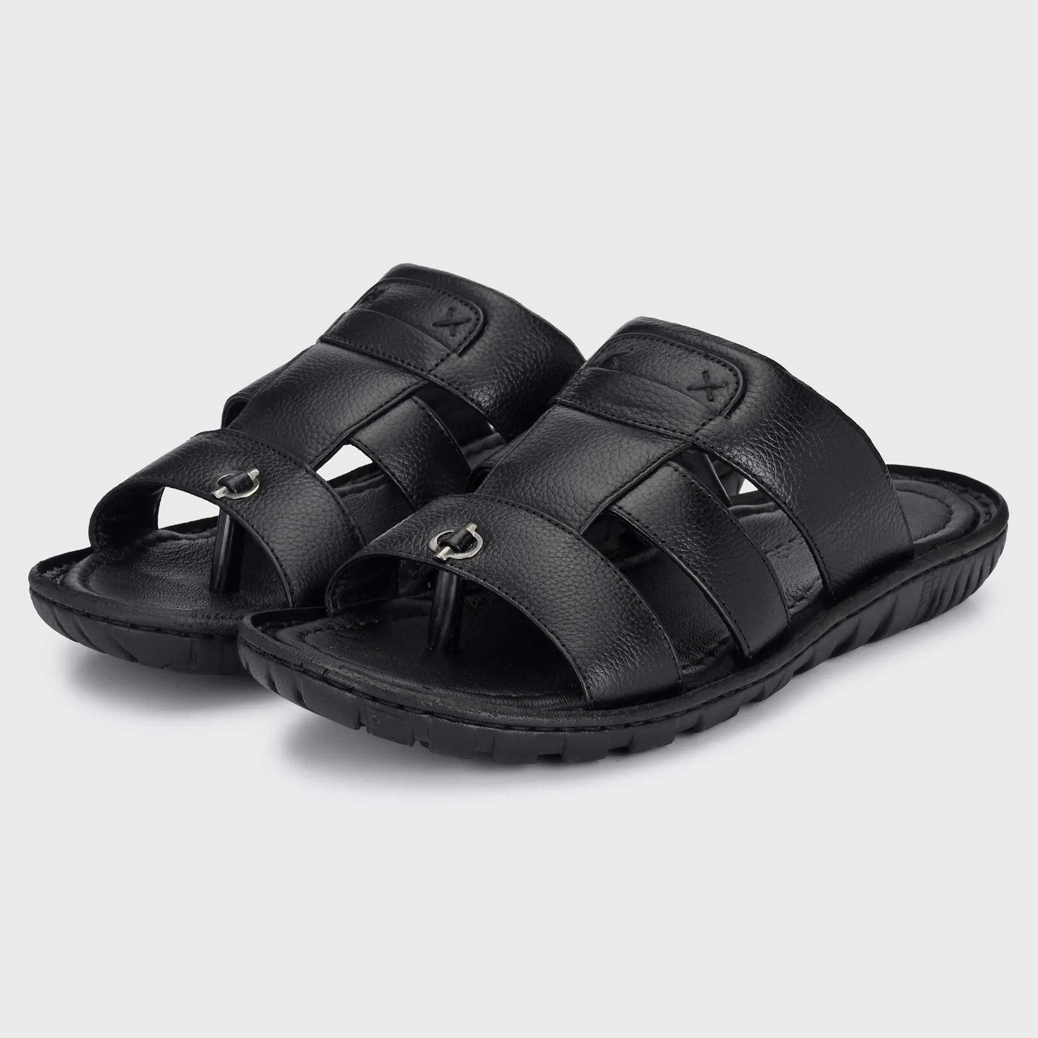 Elegant Ease Genuine Leather Slippers for Men