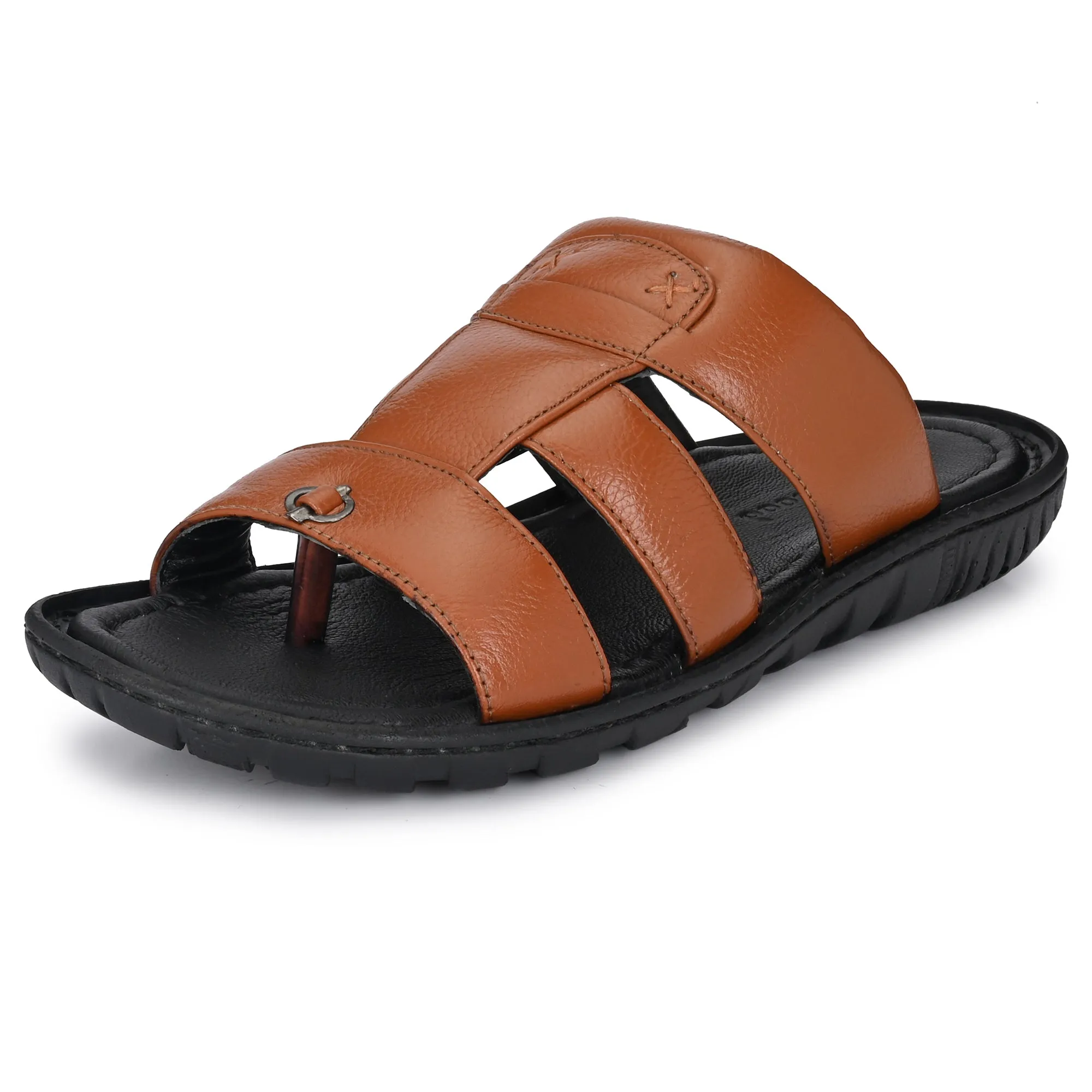 Elegant Ease Genuine Leather Slippers for Men