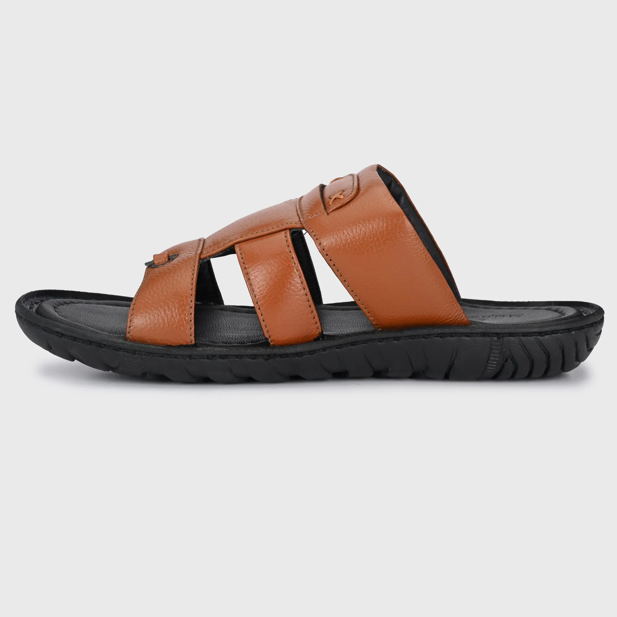 Elegant Ease Genuine Leather Slippers for Men
