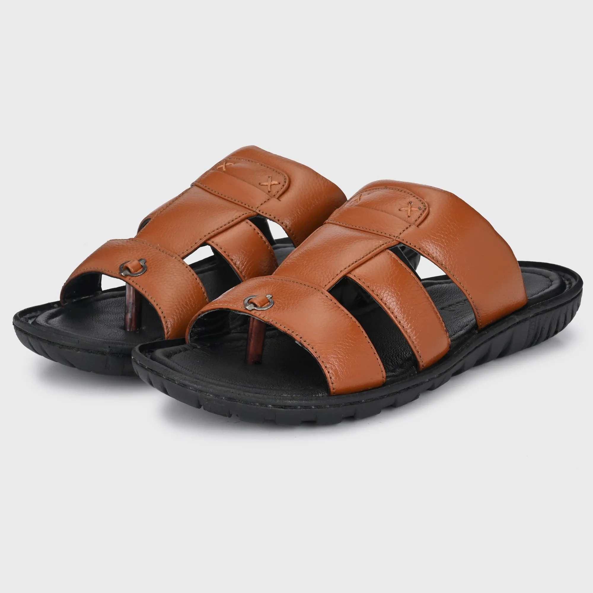 Elegant Ease Genuine Leather Slippers for Men