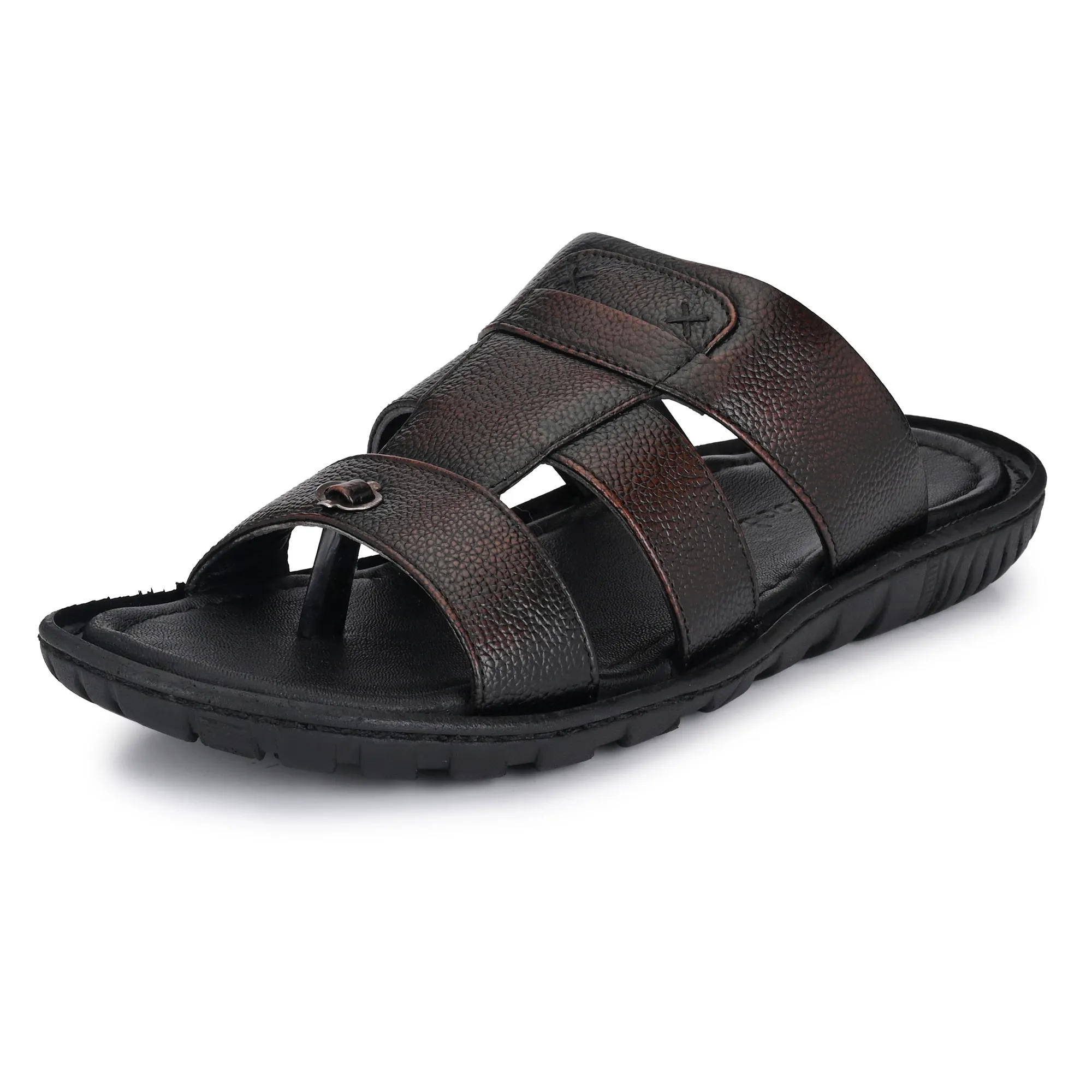 Elegant Ease Genuine Leather Slippers for Men