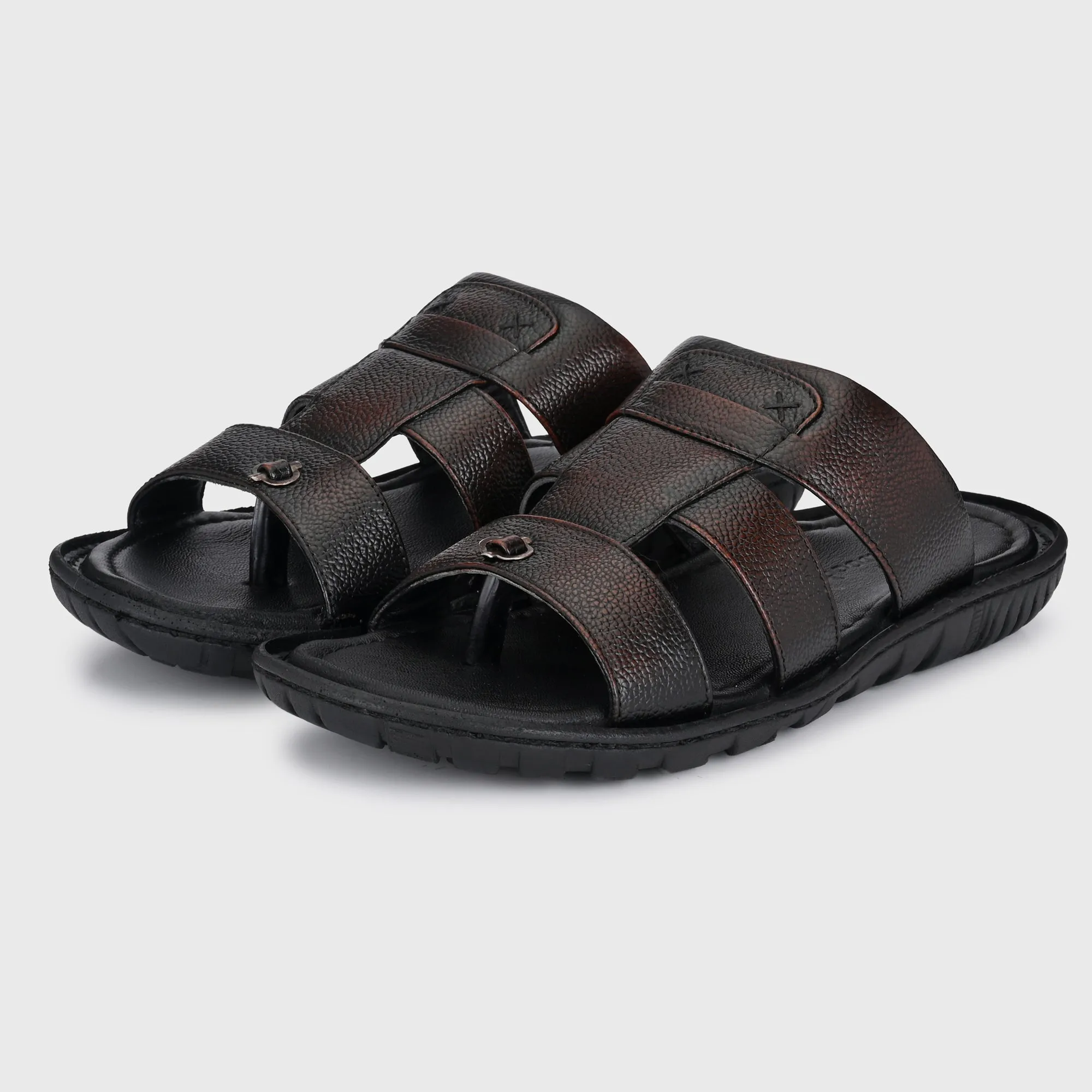 Elegant Ease Genuine Leather Slippers for Men
