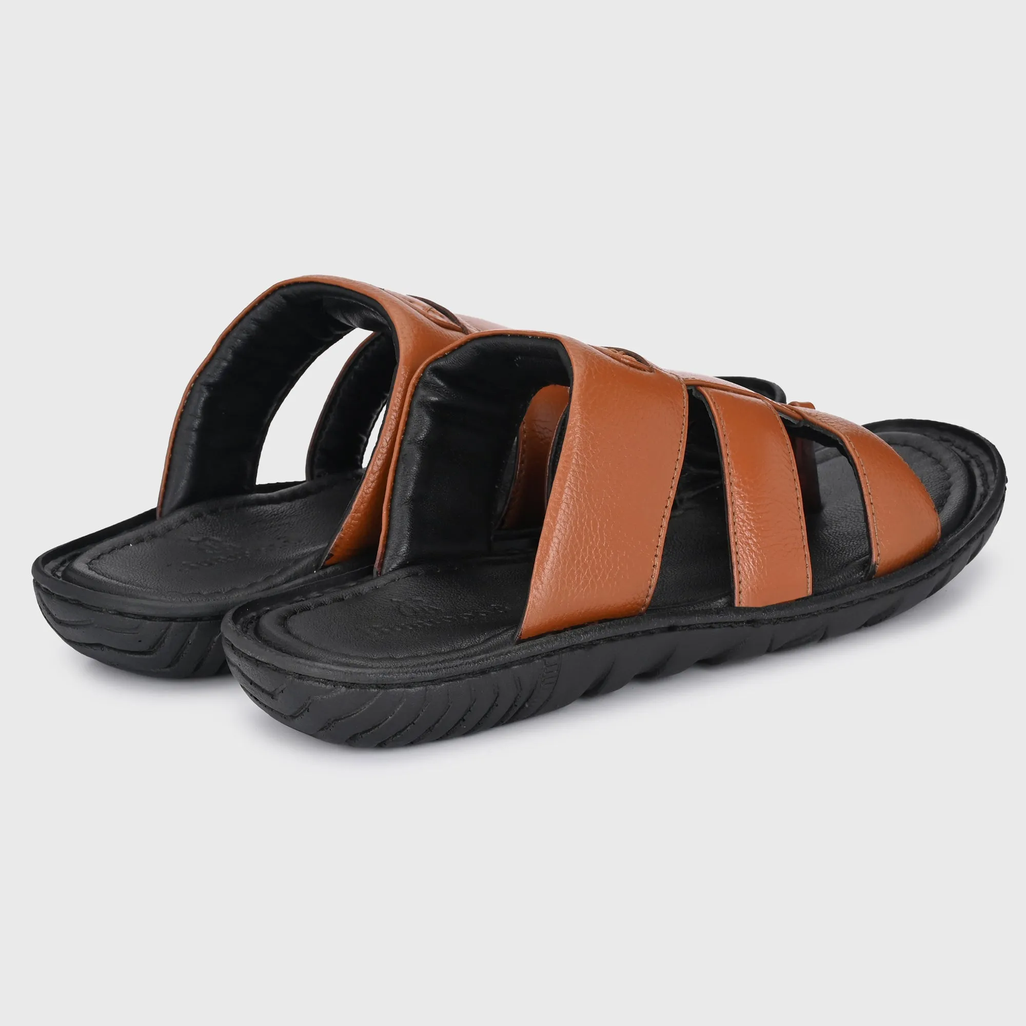 Elegant Ease Genuine Leather Slippers for Men