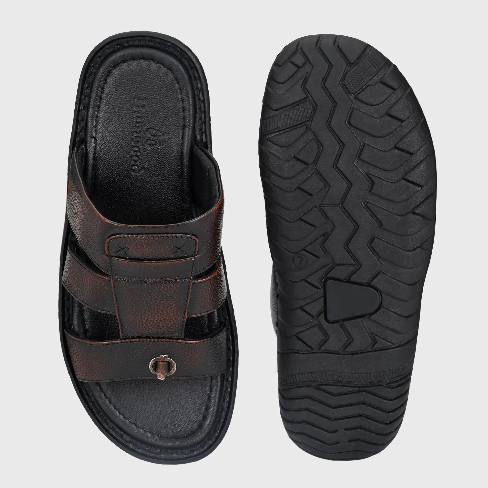 Elegant Ease Genuine Leather Slippers for Men