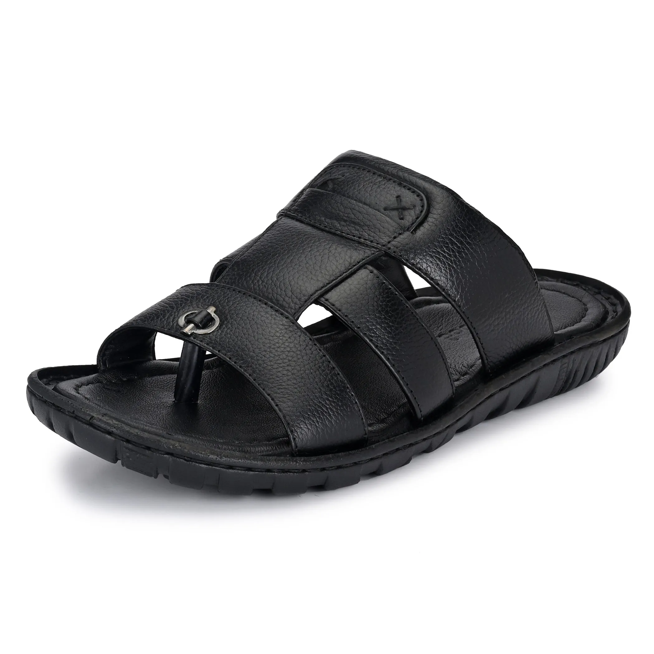 Elegant Ease Genuine Leather Slippers for Men