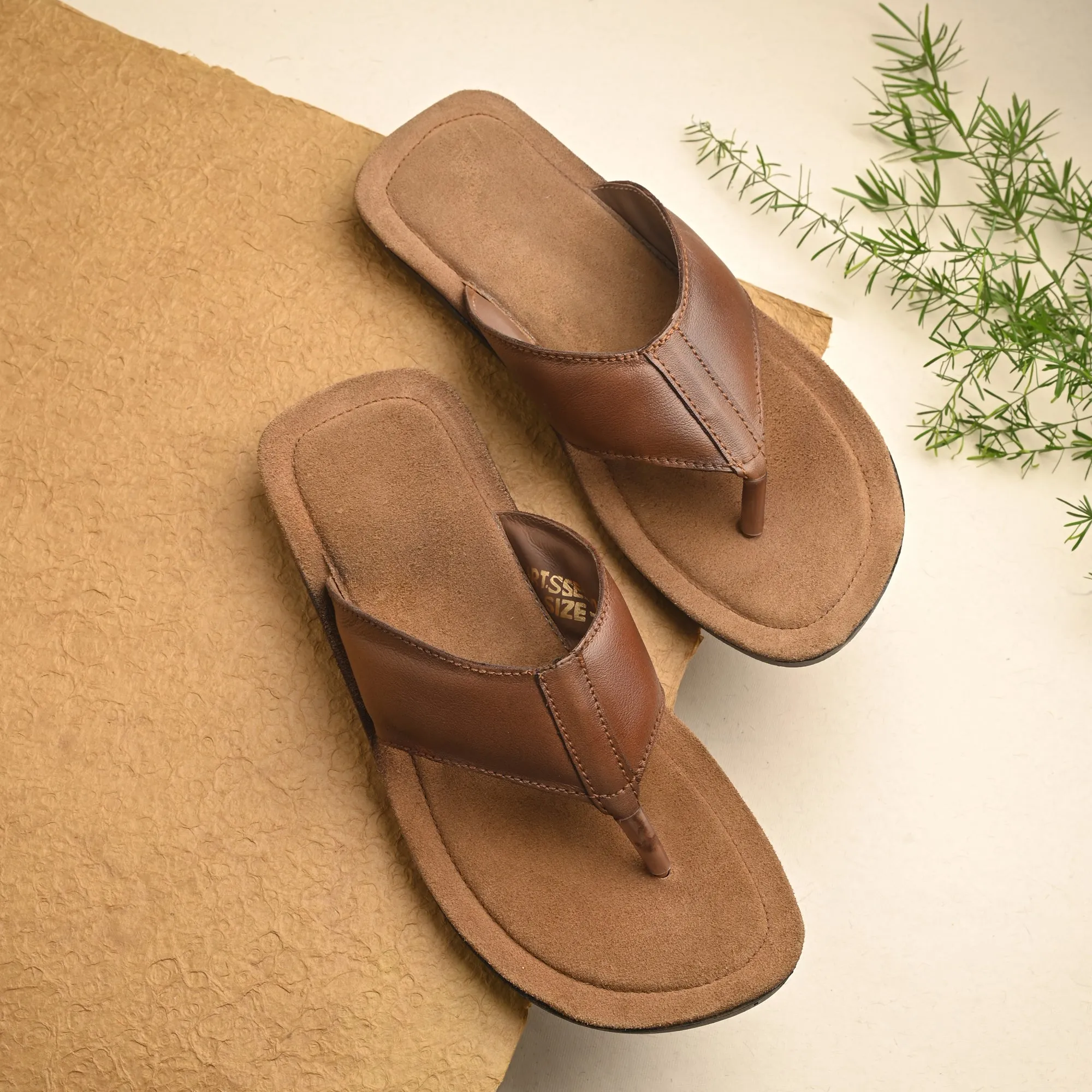 Elegant Genuine Premium Leather Slippers For Men's