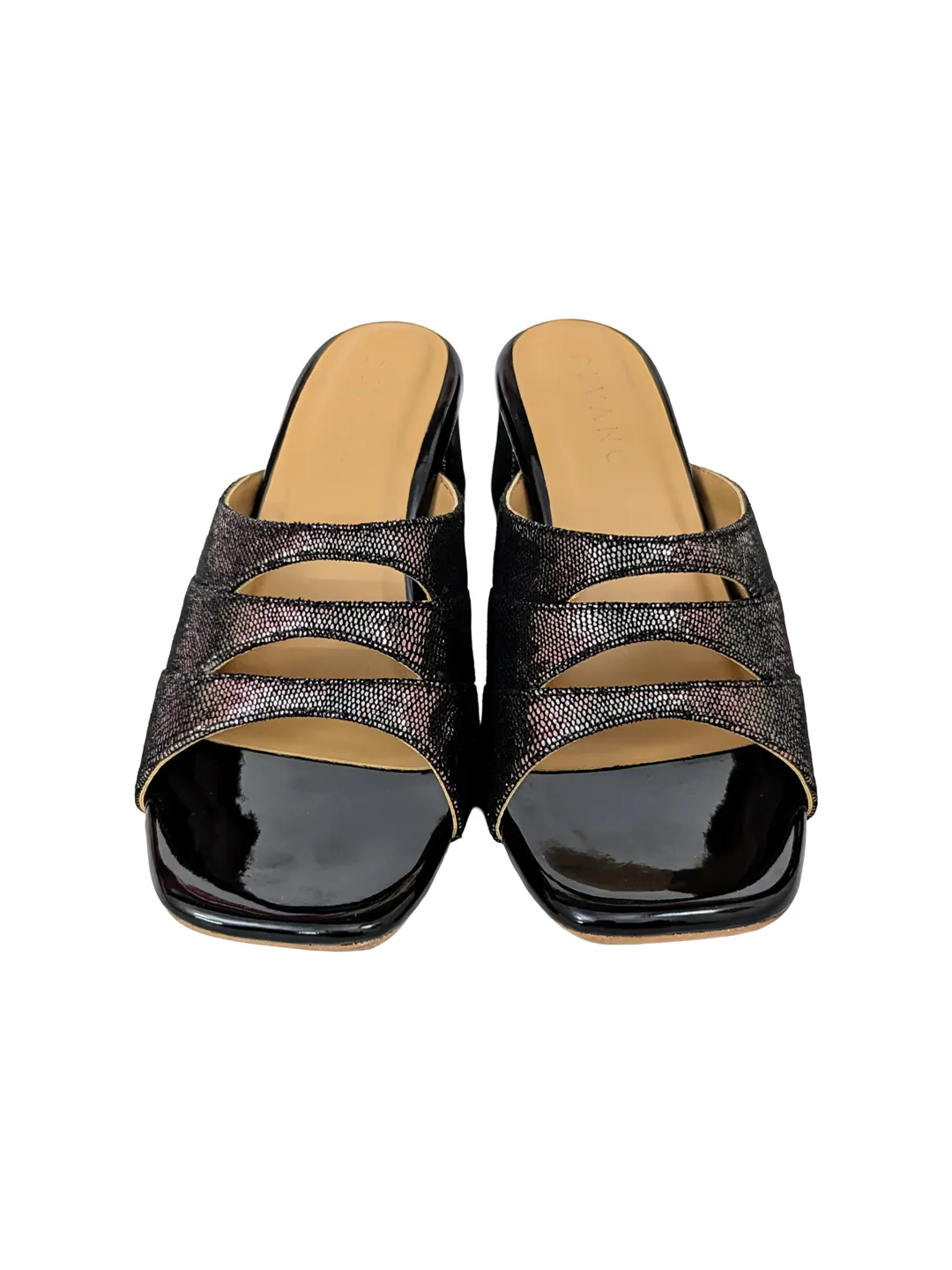 Emma Cutout Mules Starry Black