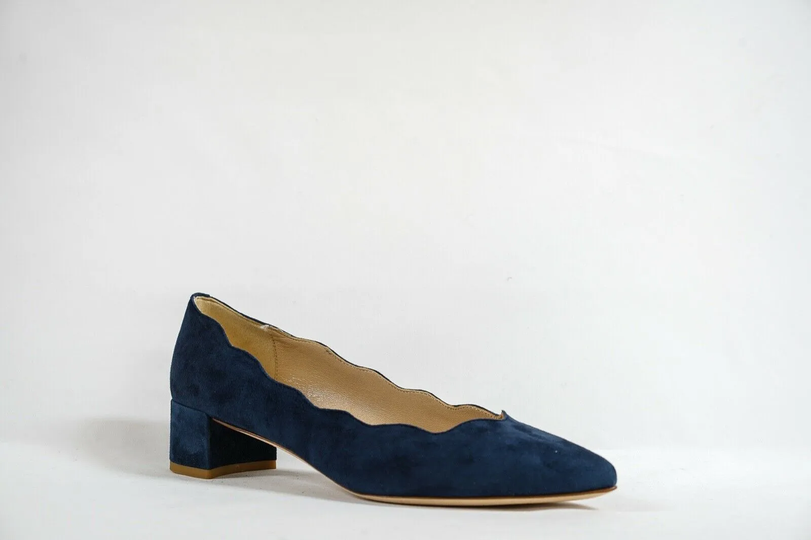Fabio Rusconi Women's Blue Suede Court Heel S4080