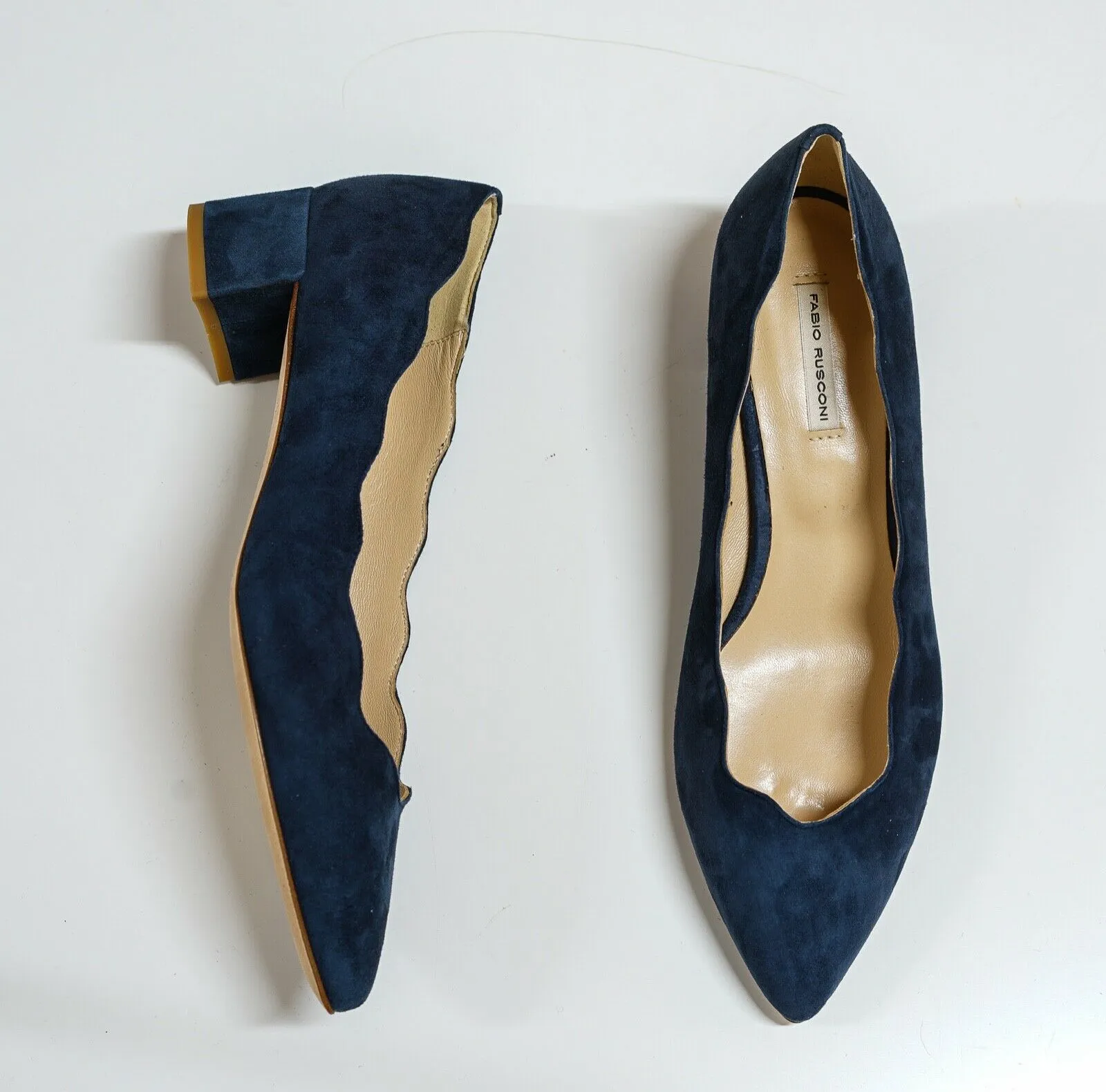 Fabio Rusconi Women's Blue Suede Court Heel S4080