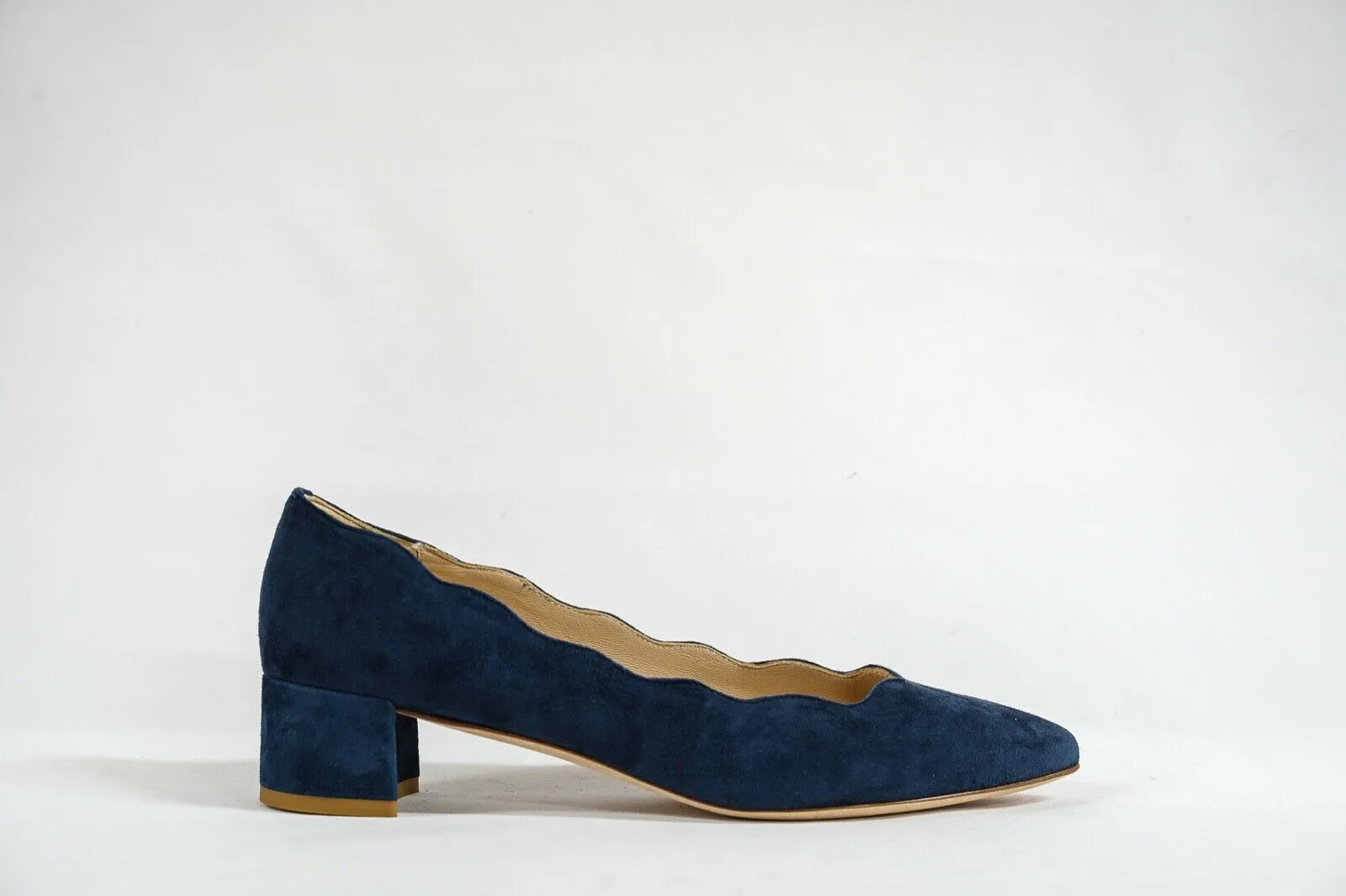 Fabio Rusconi Women's Blue Suede Court Heel S4080