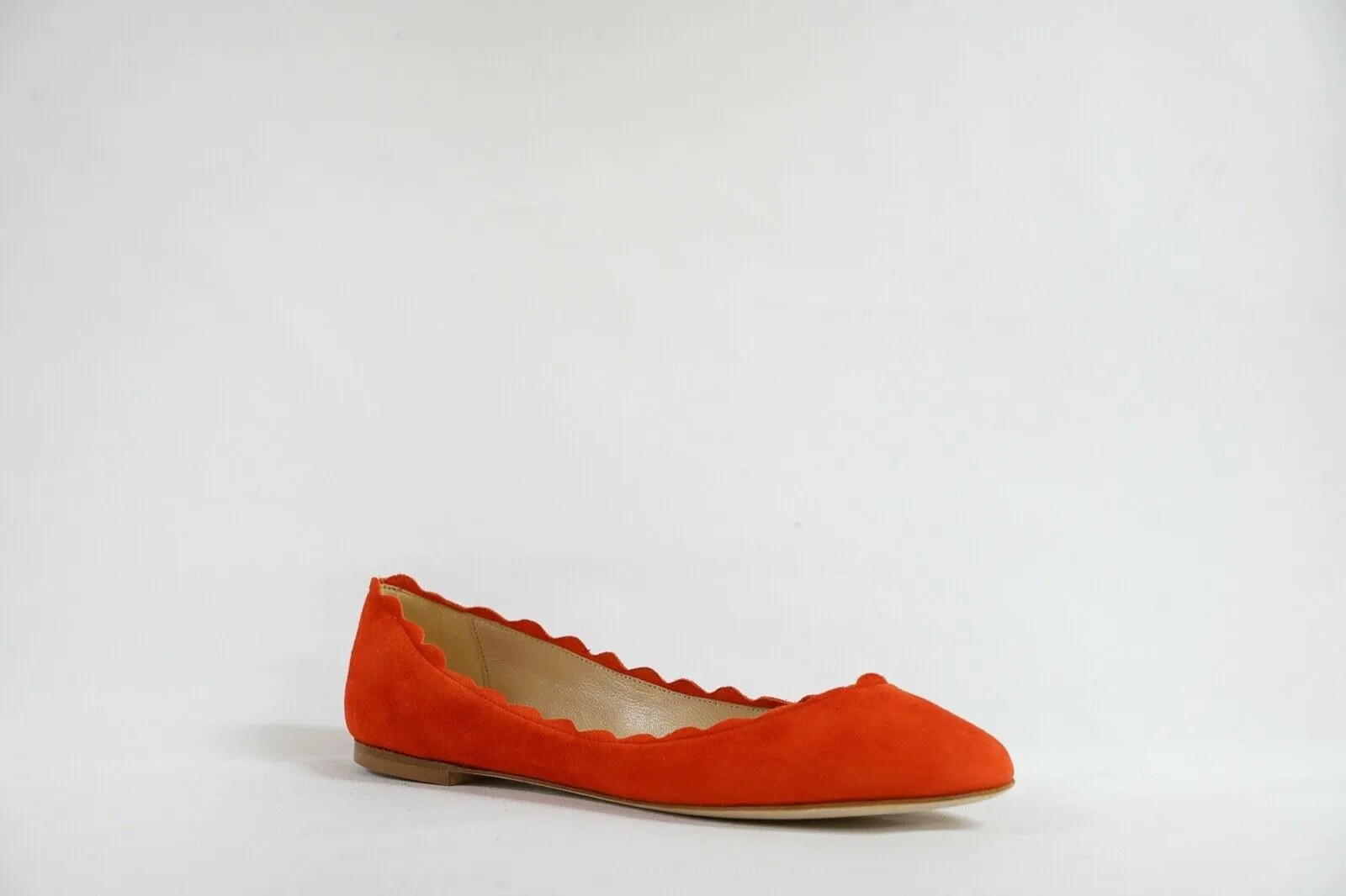 Fabio Rusconi Women's Suede Orange Ballerina Flat Shoe S1795