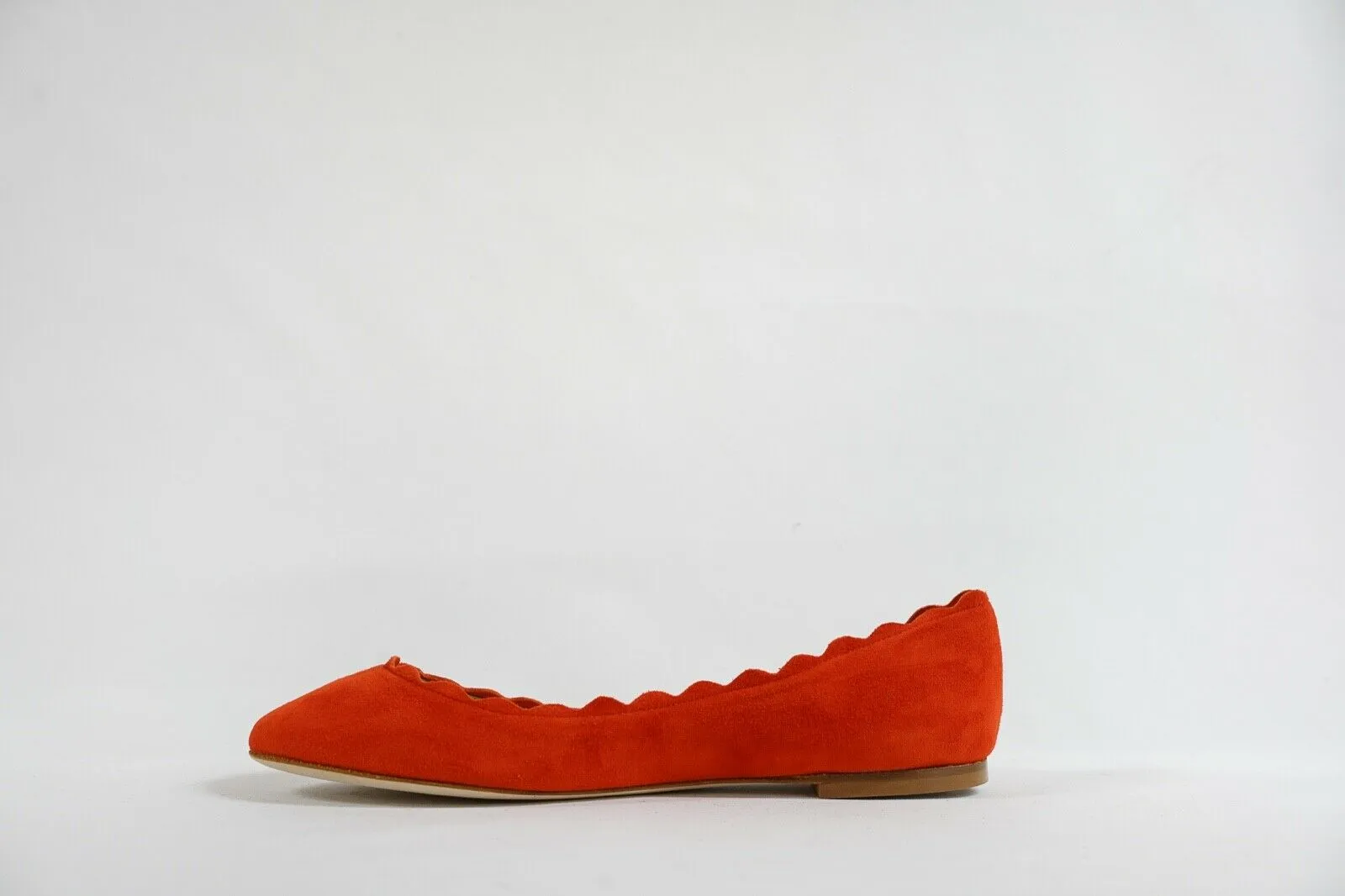 Fabio Rusconi Women's Suede Orange Ballerina Flat Shoe S1795