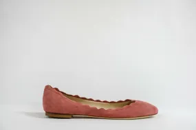 Fabio Rusconi Women's Suede Pink Ballerina Flat Shoe S1795