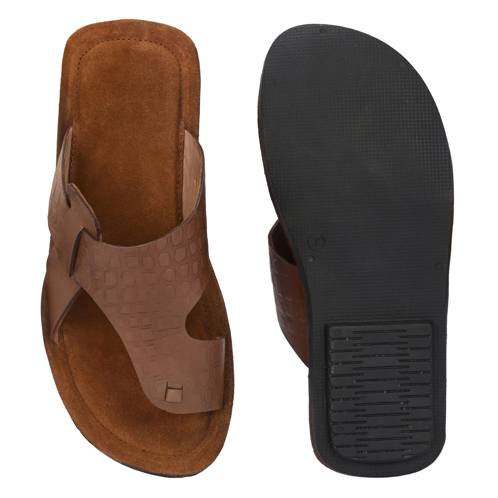 Flawless Premium Leather Slippers For Men's
