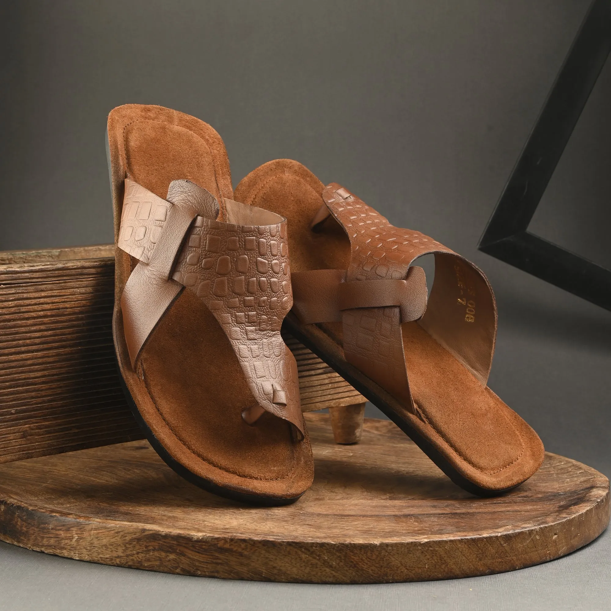 Flawless Premium Leather Slippers For Men's