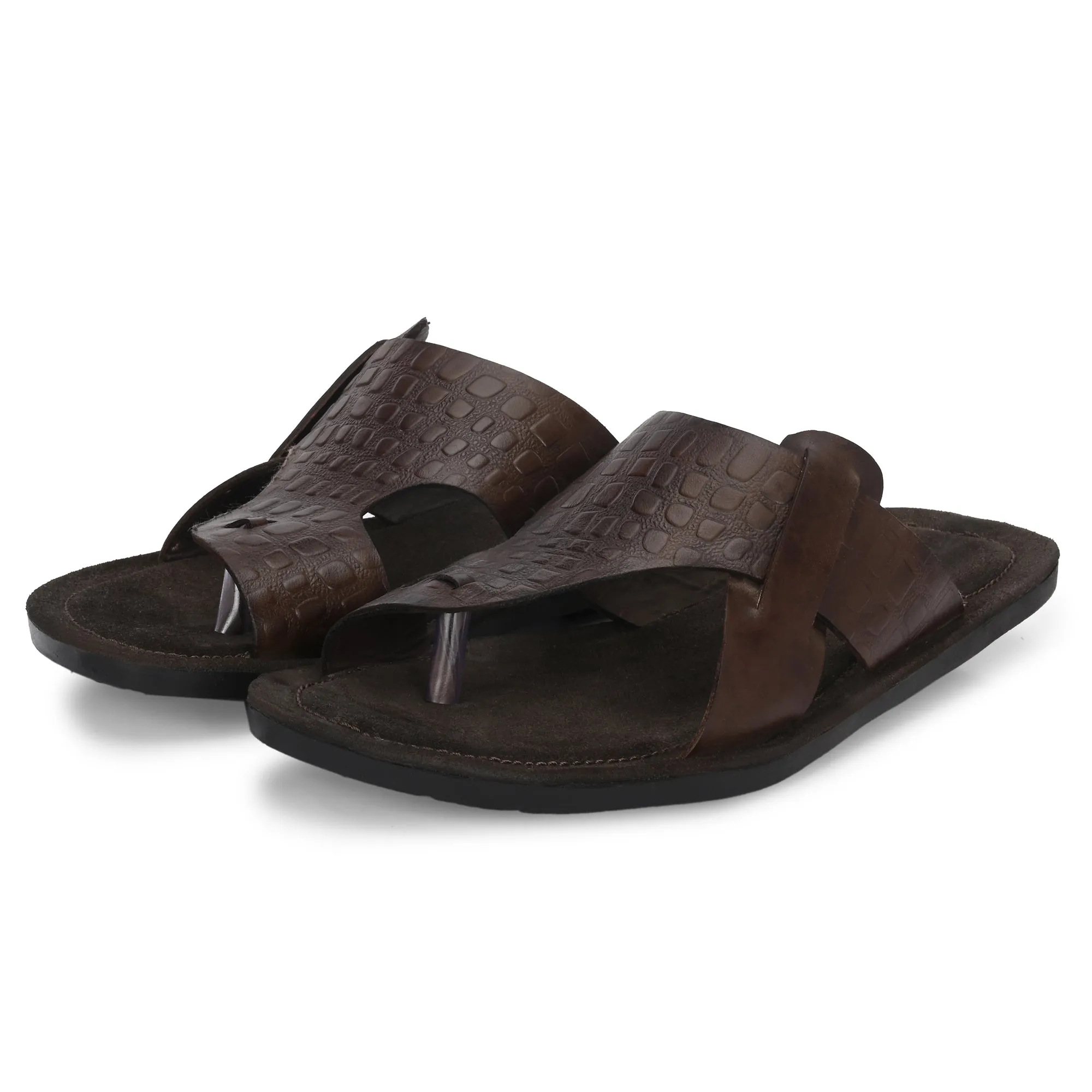 Flawless Premium Leather Slippers For Men's