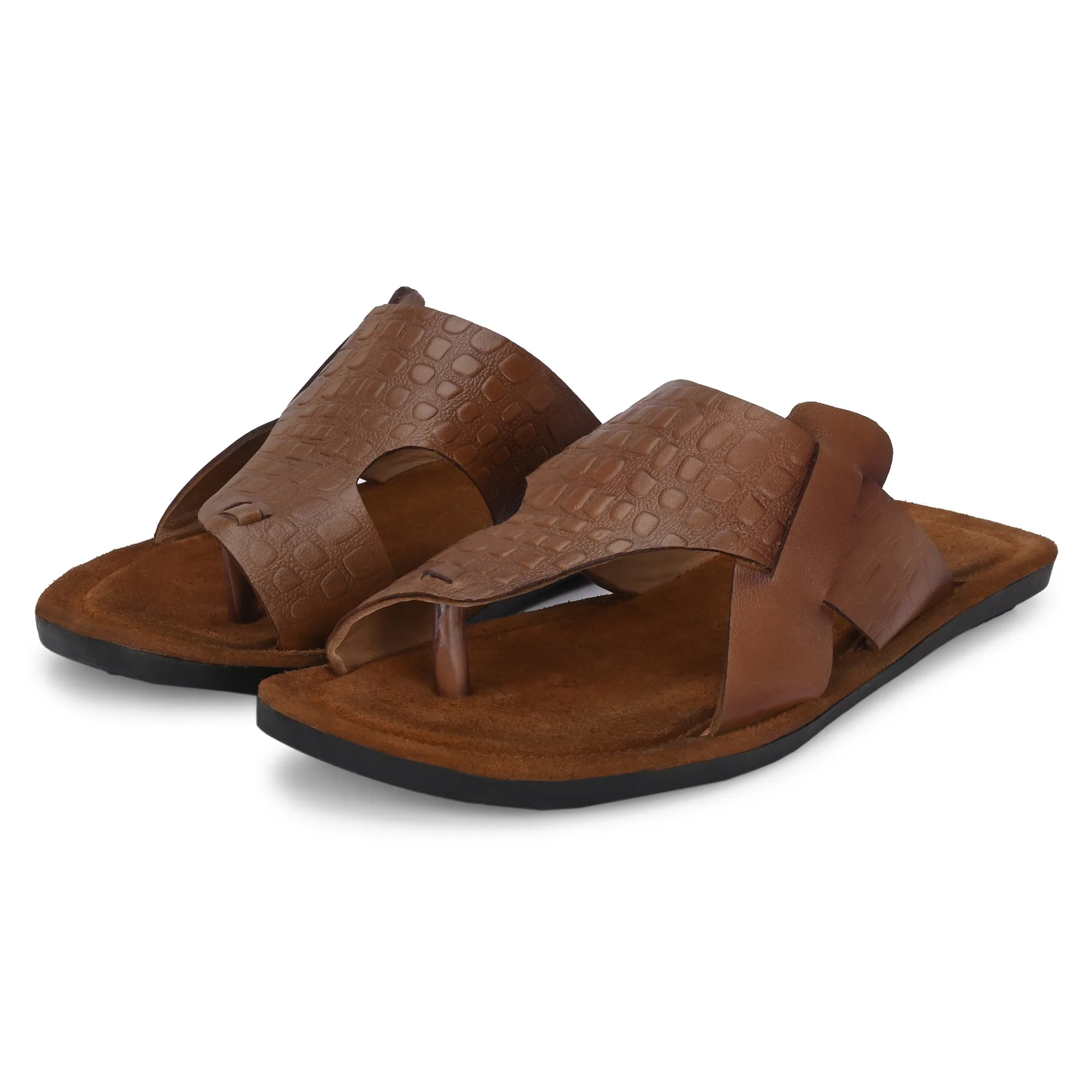 Flawless Premium Leather Slippers For Men's