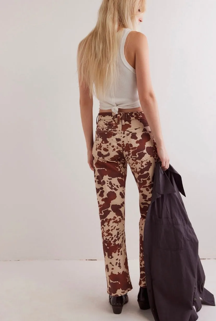 Free People Risk Taker Printed Jeans