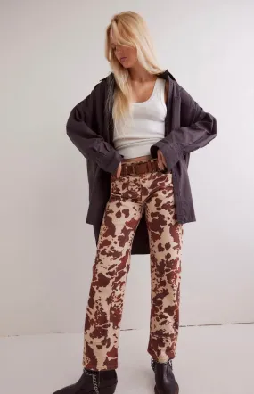 Free People Risk Taker Printed Jeans