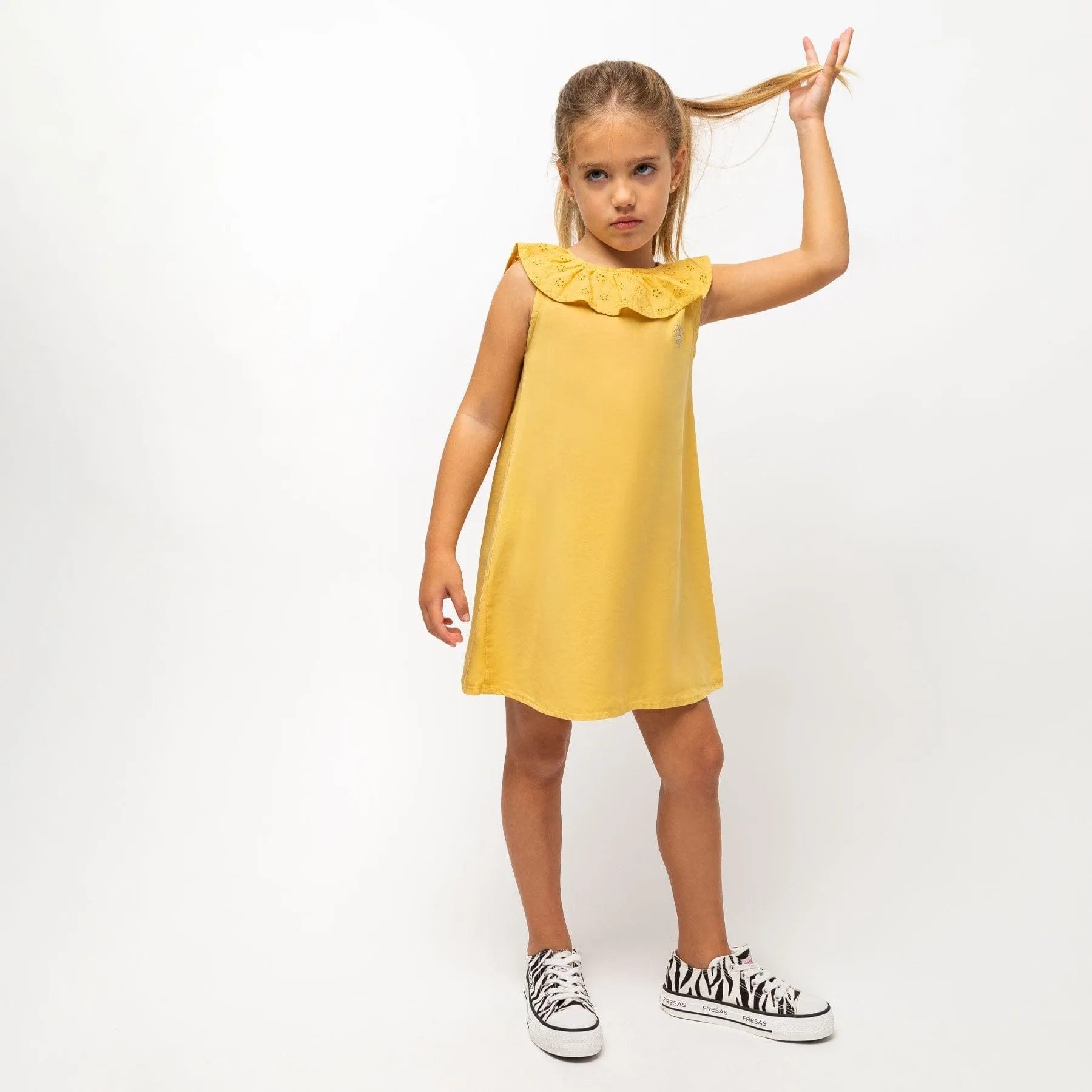 Girl's Zebra Canvas Platform Sneakers