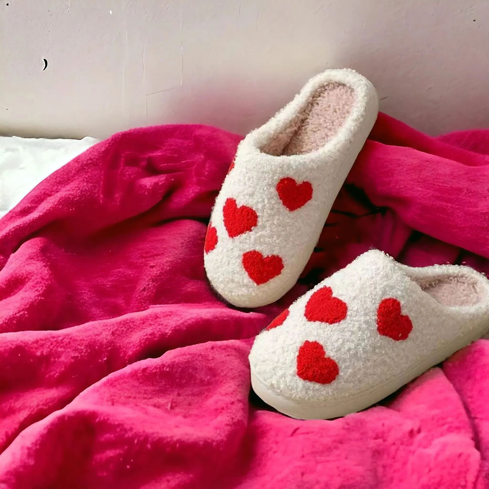 Heartbreaker Plush Slip On House Slippers