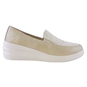Heavenly Feet Wedge Loafers - Charly - Gold
